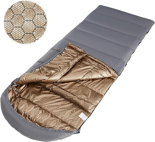 WILDROOTS Warm Sleeping Bags for Adults, Backpacking Lightweight, Cold Weather Sleeping Bag for Warm Camping Hiking Outdoor, Travel Hunting with Compression Bags