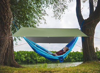 Unigear Hammock Rain Fly Waterproof Tent Tarp, UV Protection and PU 3000mm Waterproof, Lightweight for Camping, Backpacking and Outdoor Adventure