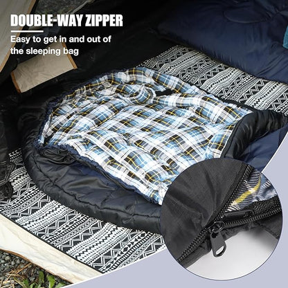 REDCAMP Cold Weather Mummy Sleeping Bag, Warm Flannel Cotton Sleeping Bag, 2 lbs/ 4 lbs Filling