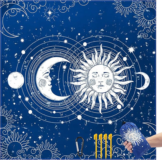 AISPARKY Beach Blanket Waterproof Sandproof Quick Drying Beach Mat Extra Large Outdoor Picnic Blanket for Travel Camping Hiking