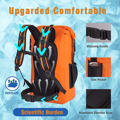 Cooler Bags Insulated Leak Proof Soft Ice 42Cans Large Cooler Backpack Insulated Waterproof Leak Proof Travel Hiking Beach Camping Picnic Lunch Bags for Men Women for 12Hour Cooling
