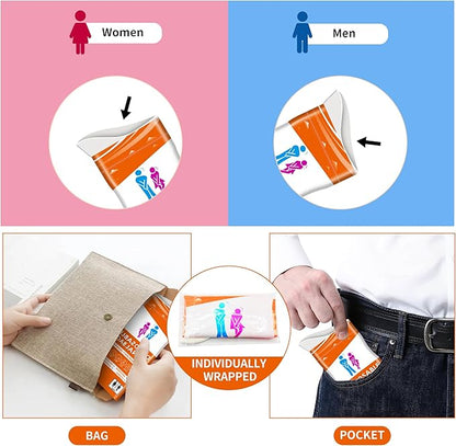 24PCS Disposable Urine Bags, 700ML Unisex Urine Bags for Travel, Emergency Vomit Bags/Pee Bag for Car, Long Trip, Road Trip, Travel Urinals for Men/Women - Camping Essentials Portable Toilet