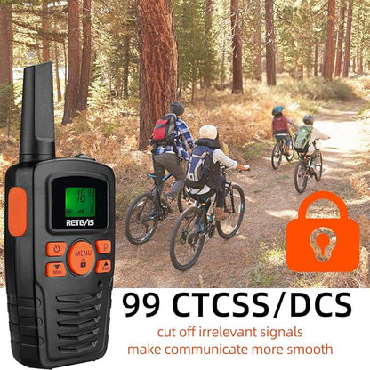 Retevis RA35 Walkie Talkie for Adults Kids, Long Range Walkie Talkies, Family 2 Way Radio 22 FRS Channels with LED Flashlight VOX LCD Display, for Women Kids Camping Hiking Cruise Ship(4 Pcs)