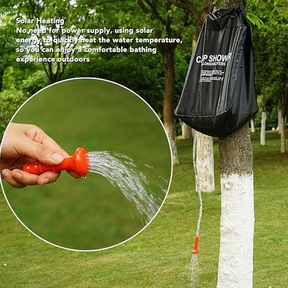 10 gallon/40L Portable Solar Shower Bag, Solar Heating Camping Shower Bag with Removable Hose, for Camping Gear, Surfing, Beach, Swimming, Outdoor Travel, Hiking, Genericozv8k1wgp9