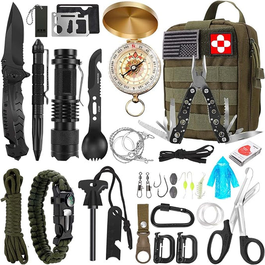 Gifts for Him Men Dad Christmas, Survival Kits, Emergency Survival Gear and Equipment, Cool Gadgets for Men Camping Fishing Hunting Outdoor