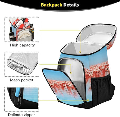 Cooler Backpack Insulated Leak Proof Beach Cooler Bag 30 Cans Waterproof Lightweight Soft Lunch Picnic Cooler for Men Women