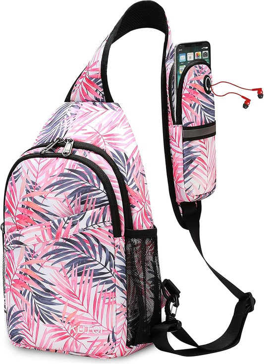 Sling Backpack Crossbody Sling Bag for Women Men Multipurpose Travel Essentials Hiking Chest Bag Daypack