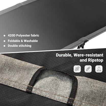 KingCamp Camping Cot, Folding Portable Heavy Duty Ultralight Cots for Adults Camping Tent Hiking Backpacking Mountaineering Travel Indoor Outdoor Indoor Base Camp with Pillow, Support 265 Lbs