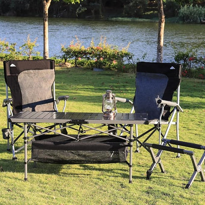 Ablazer 2 Pack Camping Chairs for Adults, Portable Hunting Chair Supports 350lbs, Oversized Heavy Duty Folding Chair for Camping Padded Seat Outdoor Lawn Folding Chair with Side Pockets