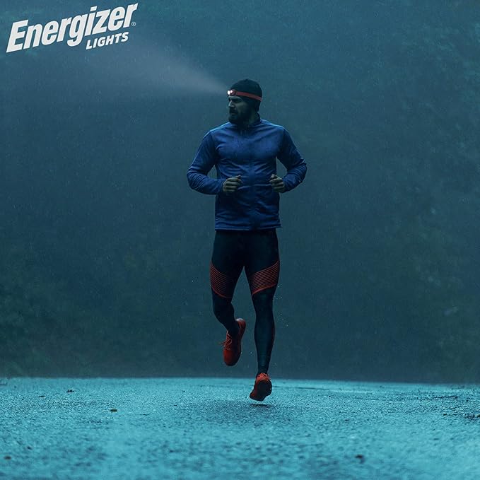 Energizer LED Headlamp, Bright Headlamp for Outdoors, Camping and Mechanic Work Light, Includes Batteries, Pack of 1, Rust Red