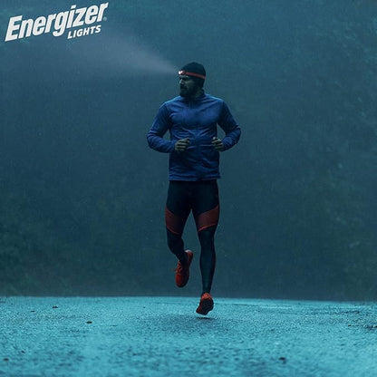 Energizer LED Headlamp, Bright Headlamp for Outdoors, Camping and Mechanic Work Light, Includes Batteries, Pack of 1, Rust Red