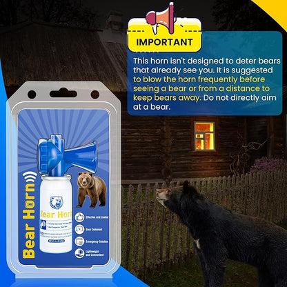 1 Pack 1.4oz Bear Horn Self Defense, Loud Air Horn for Bears, 120dB Heard up to 1/2 Mile Away, Air Horns for Safety for Wild Animals, Bear Alarm Scare Bears, Ideal for Hiking
