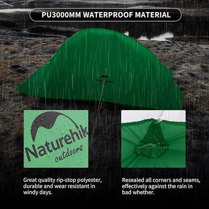 Naturehike Cloud-Up 1 Person Tent, Lightweight Backpacking Tents for One Man, Waterproof Ultralight One Person Tent for Camping Hiking Backpacking