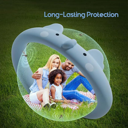 Mosquito Repellent Bracelets for Kids & Toddlers, Reusable Natural Bug Insect Repellent Bands, Waterproof DEET-Free Wristband for Outdoor Camping Traveling Essentials (Blue)