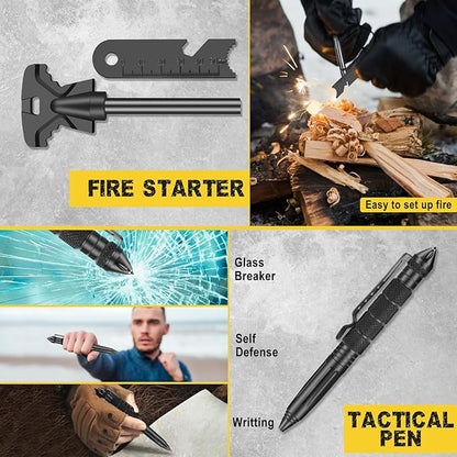 Gifts for Men Him Dad Husband, 28-In-1-Survival Kits, Men'S Gifts Survival Gear, Stocking Stuffers for Men Christmas Birthday Gifts, Unique Cool Gadgets Gifts for Camping, Hiking, Hunting
