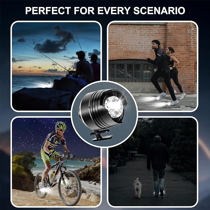 Wearable Croc Lights for Shoes - Headlights for Croc, Shoe Decoration Charms A Must-Have Accessory for Nighttime Activities, Perfect for Walking, Jogging, Hiking, Camping-2PCS