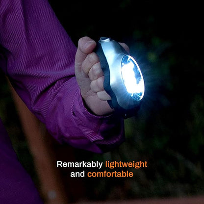 2-Pc Flashlights for Runners and Walkers - Dog Walking Flashlight - Grab and Go Lightweight Night Running Light (Black)