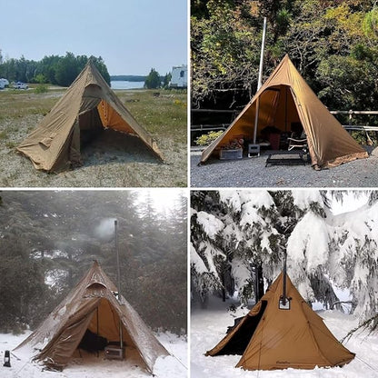 FIREHIKING Camping Hot Tent 2-4 Person Teepee Tent with Stove Jack for Backpacking Hunting