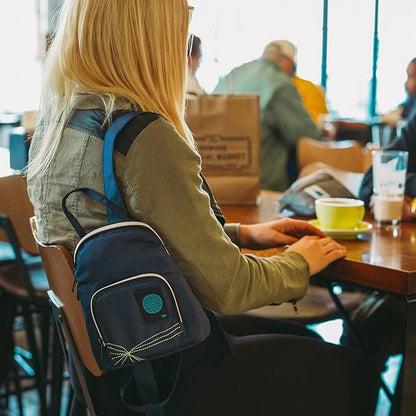 DIME BAGS - Club Kid Backpack - Stylish Mini Backpack with (Hemp Material, Concrete)