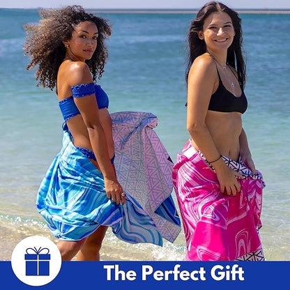 ECCOSOPHY Microfiber Beach Towel - Sand Free Towels are Quick Dry, Light Weight, Super Absorbent - Perfect Pool, Travel, Cruise, Camping Essentials - Oversized Extra Large for Adults 71x35 in