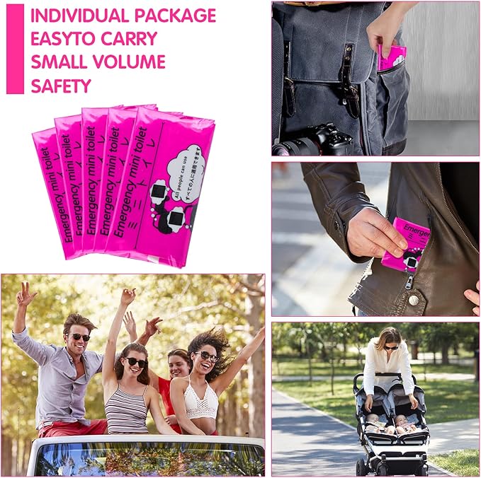 Disposable Urine Bags, 24 Pack Camping Pee Bags, Disposable Urinal Bag, Travel Urinal Bag, Toilet Traffic Jam Emergency Portable Toilet for Men Women Kids Patient…