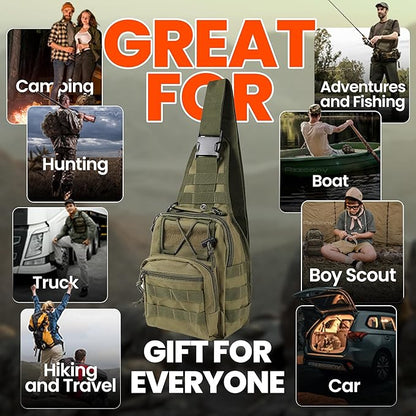 Emergency Survival & First Aid Kit & Tourniquet - 250 PCS Go Bugout Bag Survival Gears with Compass Flashlight Shovel - Tactical Military Grade EDC Backpack for Outdoor Camping Scout