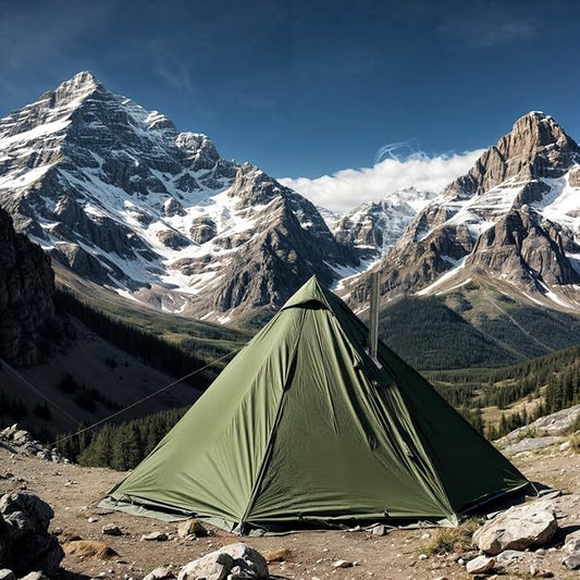 Camping Hot Tent with Wood Stove Jack Winter Teepee Tent 4 Season Backpacking Tent for Survival Hunting Military Fishing