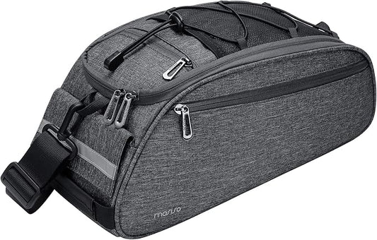 MOSISO Bike Rack Bag, Waterproof Bicycle Trunk Pannier Rear Seat Pouch Cycling Bike Carrier Backseat Storage Luggage Saddle Shoulder Bag