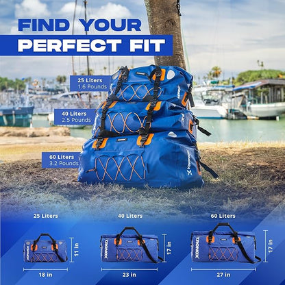 KRONOX Waterproof Duffel Bag Large - Heavy-Duty Drybag Waterproof Bags for Boating. Ideal as a Boat Bag, Camping Duffle Bag and Waterproof Luggage