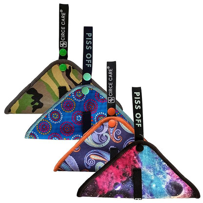 Pee Cloth:Silver Infused Pee rag for Women who Pee Outdoors, Reusable Absorbent Wipes, Eco alt. to Toilet Paper, Female Urination Solution for Camping, Hiking (2pc Combi- Galaxy+Camo)