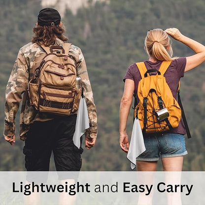 Backpacking Ultralight Quick Dry Microfiber Soft Fast Drying Hand and Face Towel Wash Cloth Camping Yoga Hiking Active Lifestyle Small (Gray)