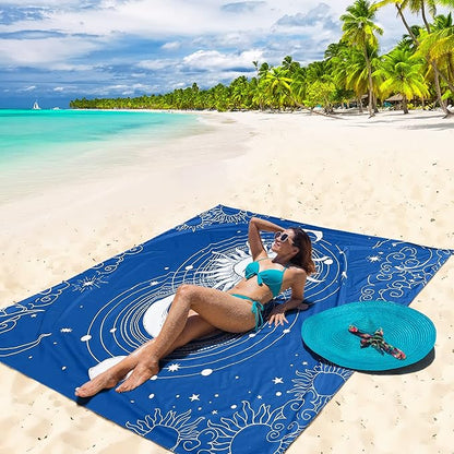 AISPARKY Beach Blanket Waterproof Sandproof Quick Drying Beach Mat Extra Large Outdoor Picnic Blanket for Travel Camping Hiking