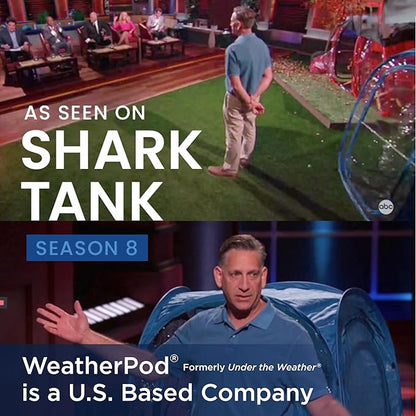 WeatherPod® The Original Shark Tank Side-by-Side™ 2-4 Person Pop-Up Pod - Stay Warm, Dry, and Out of The Sun - Weather Pod for Sports, Rain, or Wind - Simple to Set Up and Tear Down