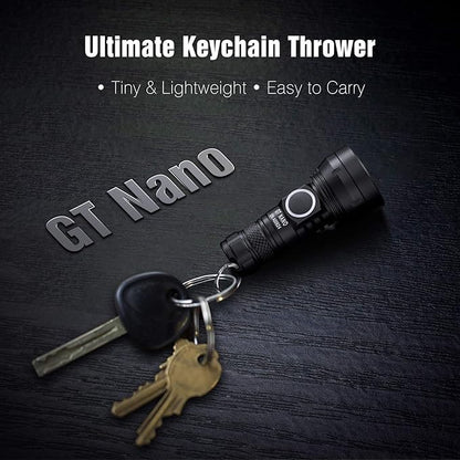 LUMINTOP GT Nano Keychain Flashlight 450 Lumens Mini Flashlight 300 Meters Beam Distance Compact Flashlight