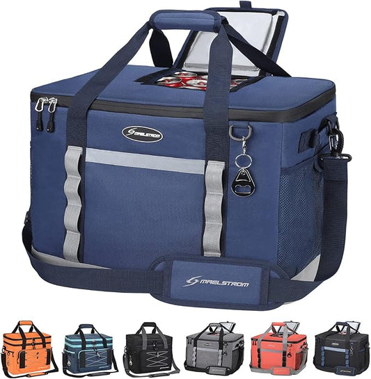 Maelstrom Soft Cooler Bag,Collapsible Soft Sided Cooler,24/30/60/75 Cans Beach Cooler,Ice Chest,Large Leakproof Camping Cooler,Portable Travel Cooler for Grocery Shopping,Camping,Road Trips
