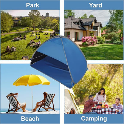 Pop Up Beach Sun Tent, 1 Person, Blue, 31.51 x 19.69 x 21.65 Inches, Sun Shelter, Sun Protection, Beach