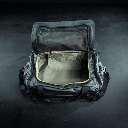 Eberlestock Hyllus Duffel Bag for Men - Durable, Water-Resistant, Small Men's Duffle Bag with Zipper Pockets, Ideal for Travel & Gym, Tactical Gear Bag, Hunting, Fishing, Camping - Dry Earth, 65L