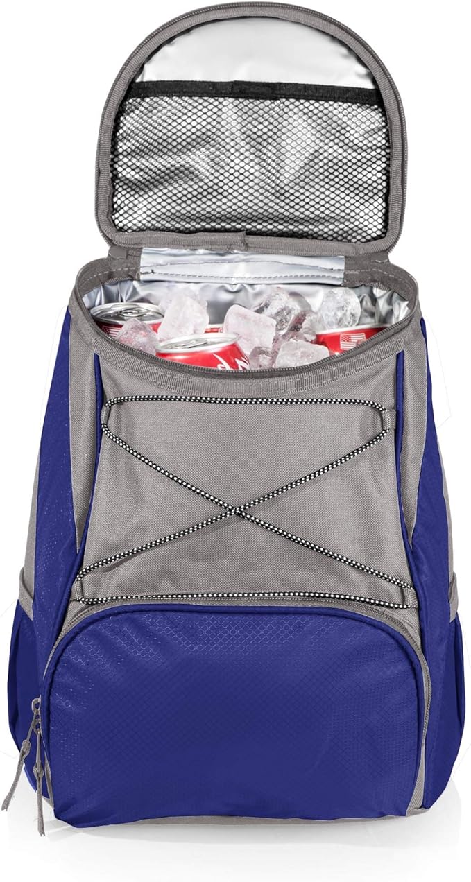 ONIVA - a Picnic Time brand PTX Backpack Cooler, Soft Cooler Backpack, Insulated Lunch Bag, (Navy Blue with Gray Accents)