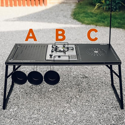 Onlyfire IGT Camping Table Kit with Propane Gas Stove and Carrying Case, Portable Folding Camp Table, IGT Unit Combination Combo for Picnic, RV, Car Trip, Tailgating, Patio, Backyard, GS337