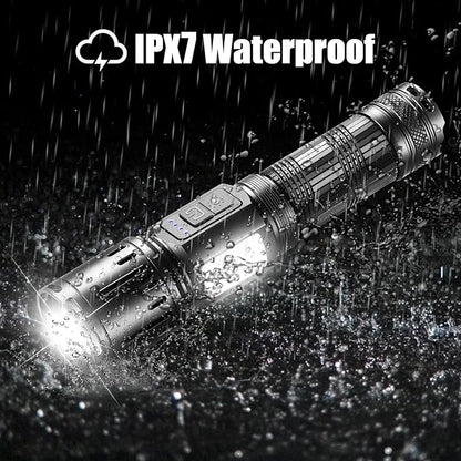 Flashlights 90000 High Lumens 2Pack, LED Flashlight with Holster, Multifunctional Rechargeable Flashlights with 7 Modes, Waterproof, Red Side Light, Bright Flashlights for Camping, Emergencies (3.7)