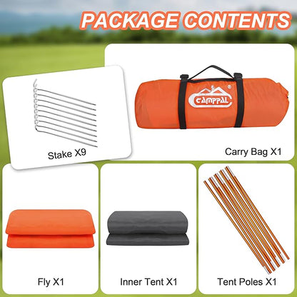 1 Person Tent for Camping Hiking Mountain Hunting Backpacking Tents 4 Season Resistance to Windproof Rainproof and Waterproof