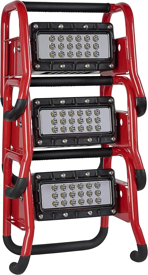 Streamlight 46000 High-Lumen Rechargeable Portable Scene Light II with 120V AC/12V DC Power, Red