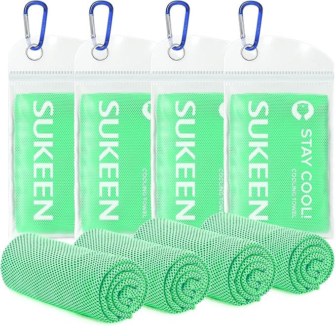 Sukeen Mini Cooling Towel(31 "x9),Kids Cooling Towel,Ice Towel,Soft Breathable Chilly Towel,Microfiber Towel for Boys and Girls Shool,Sport,Running,Camping,Fitness,Parent-Child Activities,ect.
