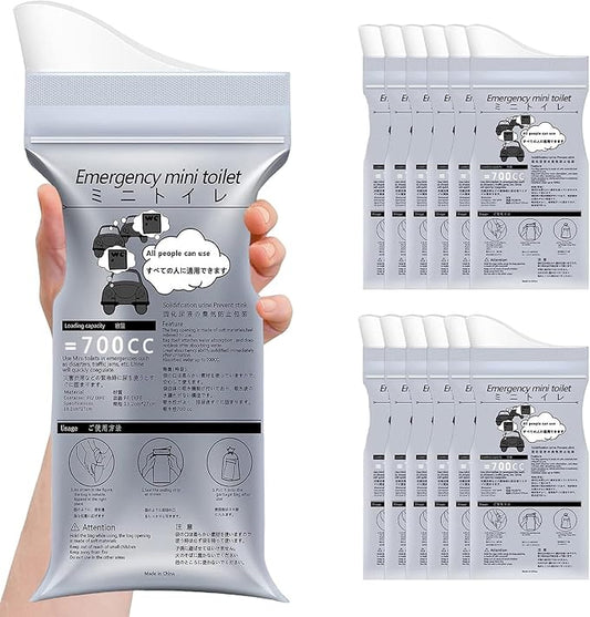 Disposable Urinal Bag, 8/12/24 Pack Unisex Emergency Urine Bag, Portable Camping Pee Bag, Travel Urine Bag Vomit Bag for Traffic Jams, Drivers, Pregnant, Patient, Kids