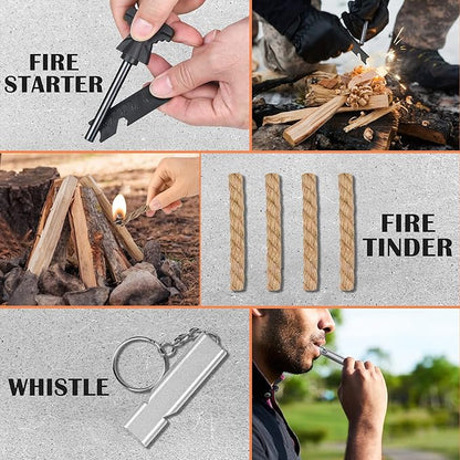 35 in 1 Survival Kit, Gifts for Dad Men Husband, Powerful Survival Gear and Equipment, Birthday Gifts for Him Teen Boy Boyfriend, Upgraded Cool Gadgets for Camping, Hiking, Hunting, Fishing
