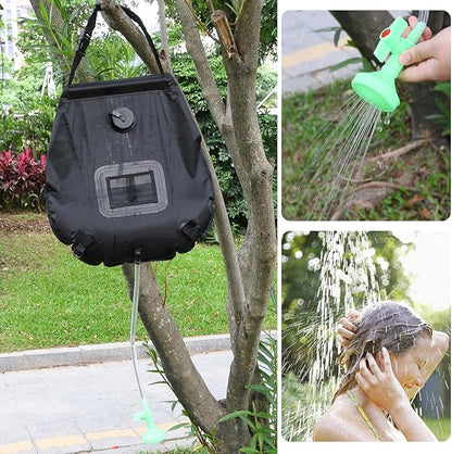 Solar Shower Bag, 1/2/4 Pack 5 Gallons/20L Camping Shower Bag, Portable Shower Bag with Removable Hose and On-Off Switchable Shower Head for Camping Beach Swimming Outdoor Traveling Hiking