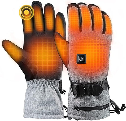 Heated Gloves,Electric Heated Gloves for Men Women,5000mAh Rechargeable Battery 3 Temperature Setting Levels,Touchscreen Hand Warmer for Skiing Hiking Cycling Hunting Fishing Motorcycl