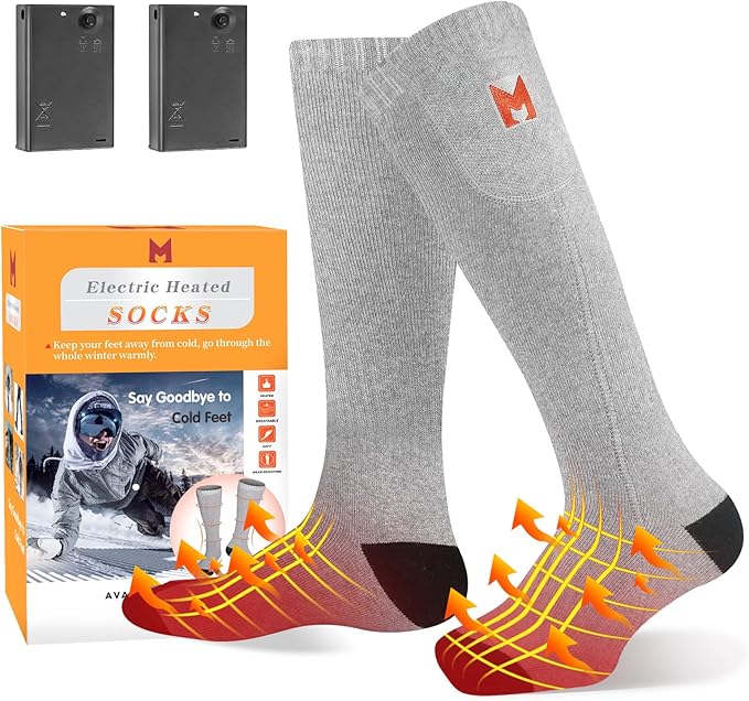 Heated Socks, Heated Socks for Men, Electric Heating Socks, Battery Heated Socks for Women Camping Fishing Cycling Skiing Hunting Hiking