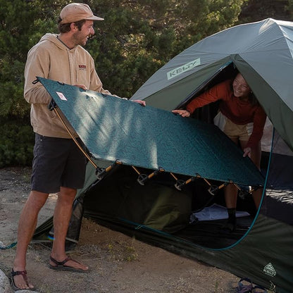 Kelty Lowdown Camping Cot, Tent and Car Camping Bed, Aluminum Frame, Lightweight Carry Size, Fern Green