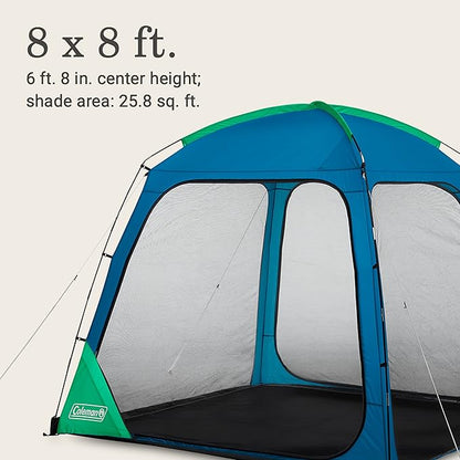 Coleman Skyshade Screen Dome Canopy Tent, 8x8/10x10ft Portable Screen Shelter with Easy Setup for Bug-Free Lounging, Great for Beach, Yard, Picnic, Park, Camping, & More